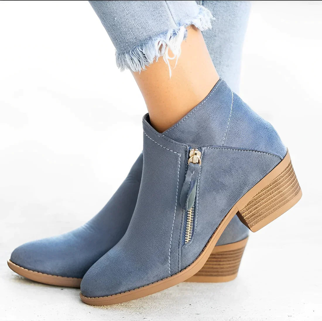 Lillian - Stylish Women's Ankle Boots with Elegant High Heel and Practical Side Zips