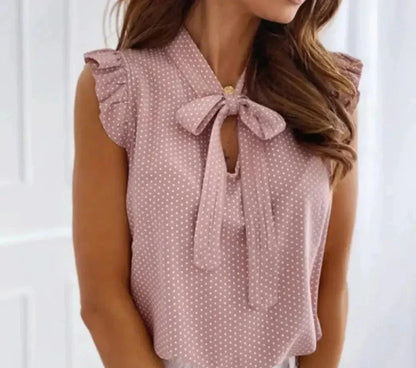 Rhea - Chic and Fashionable Bow Blouse for Women