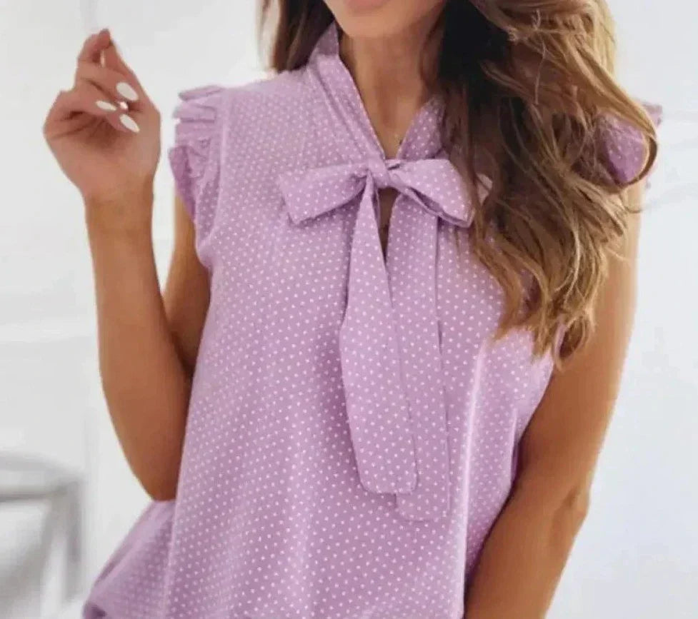 Rhea - Chic and Fashionable Bow Blouse for Women