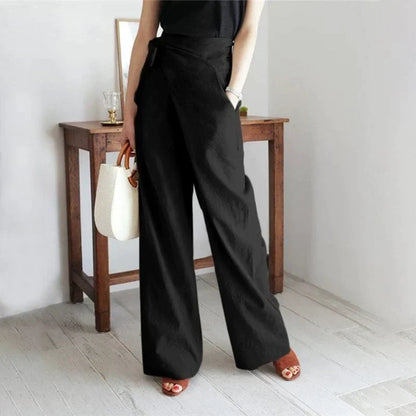 Elaine - Stylish high-waisted wrap trousers for a sophisticated look