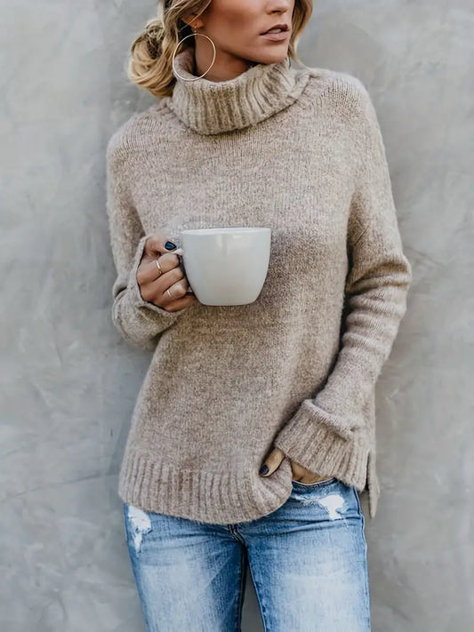 Chic Clara - Turtleneck Sweater for Effortless Style