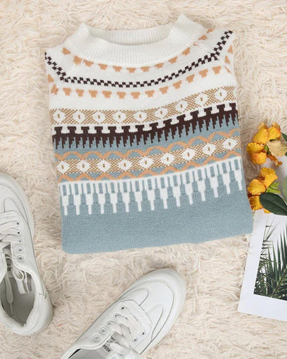 Diana - Trendy Bohemian Knitted Sweater for a Stylish Look