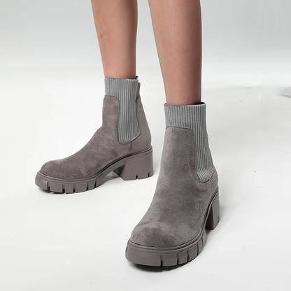 Gwendolyn - Elegant Suede Winter Boots for the Perfect Look
