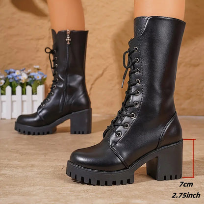 Stylish Vegan Leather Zipper Boots for Women - Dorothy
