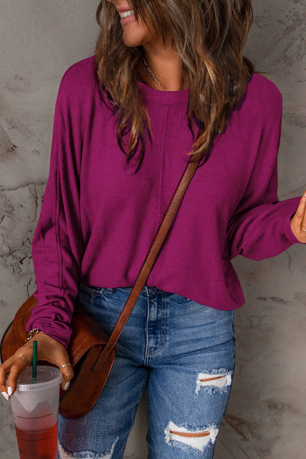 Fiona - Stylish Casual Long Sleeve Round Neck Autumn Shirt for Women