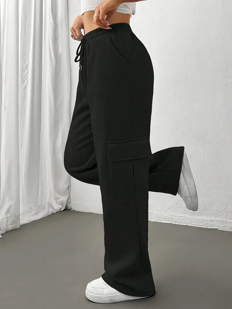 Celeste - Stylish Straight Joggers with Practical Flap Pockets
