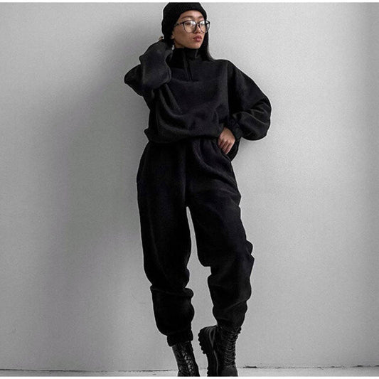 Elegant Black Women's Jogging Suit from Pearl