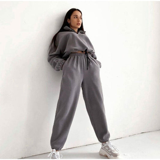 Stylish Grey Jogging Suit for Women - Giselle Collection