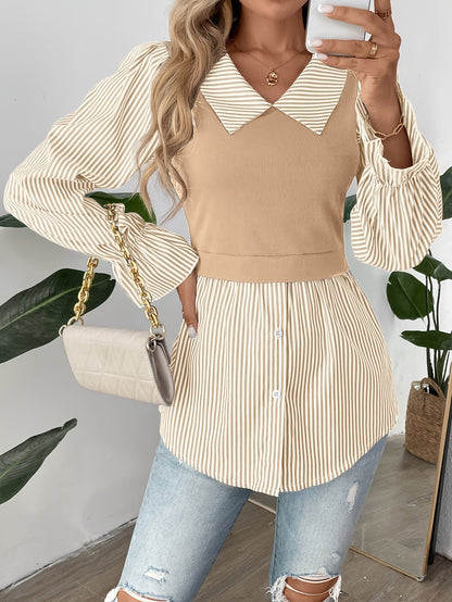 Olivia - Elegant Striped Blouse for Women for a Stylish Spring and Autumn