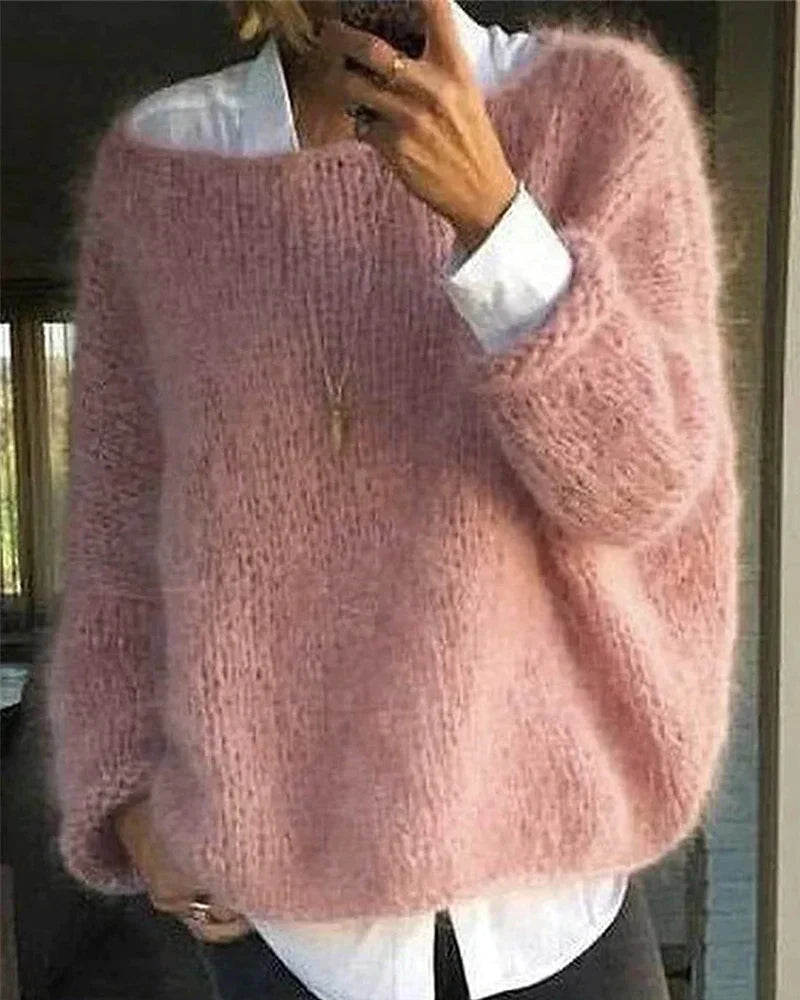 Rosalie - Trendy Off-Shoulder Sweater in Playful Colours