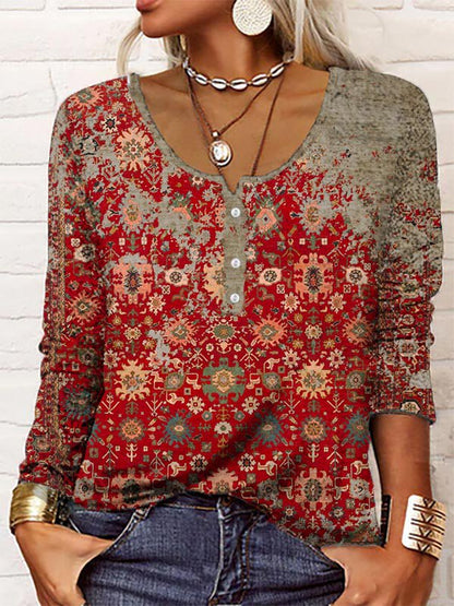 Inès - Stylish jumper with beautiful Aztec pattern