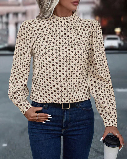 Louisa - Patterned vintage blouse