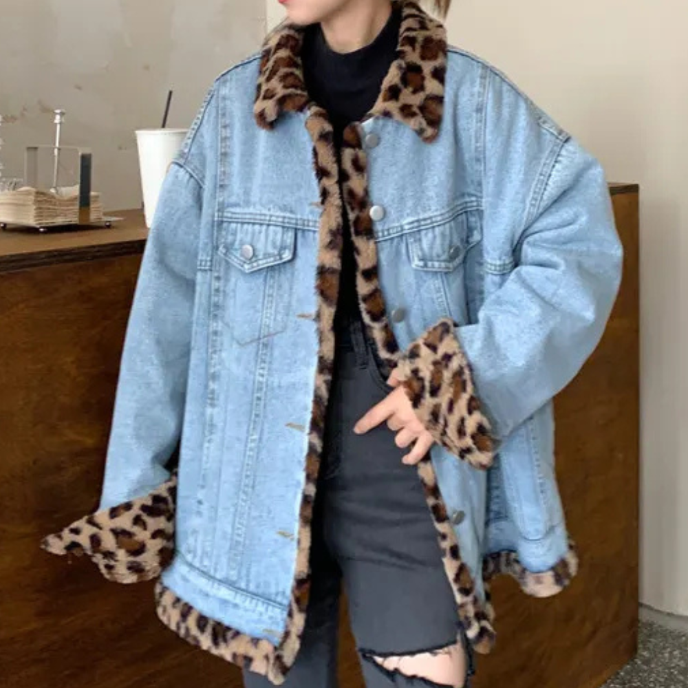 CALISSA - Fashionable Denim Winter Coat for Women
