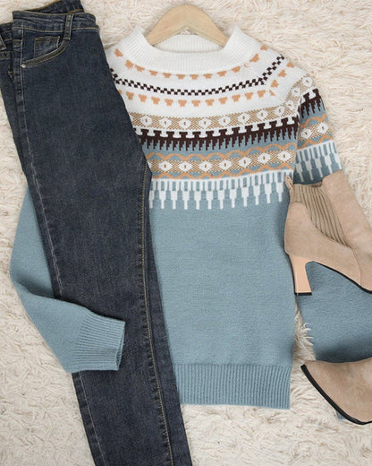 Diana - Trendy Bohemian Knitted Sweater for a Stylish Look
