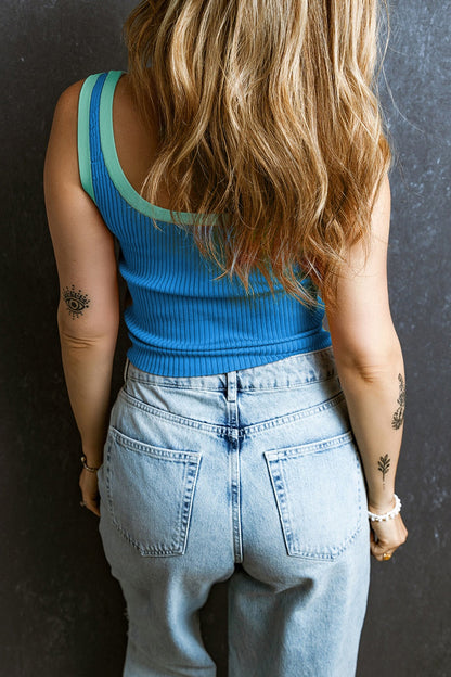 Madel - Stylish Ribbed Sleeveless Shirt for Women