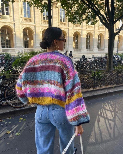 Bridget - Stylish Striped Open Sweater for a Trendy Look