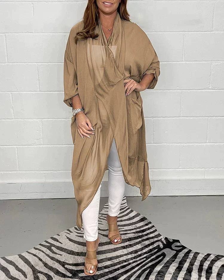 Talitha - Elegant and Comfortable V-Neck Top in Luxury Silky Material for Women