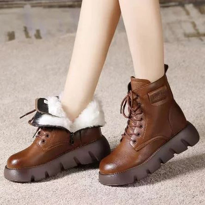 Anthea - Stylish padded boots with comfortable thick soles