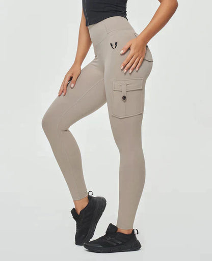 Jeana - Fashionable high-waisted cargo leggings