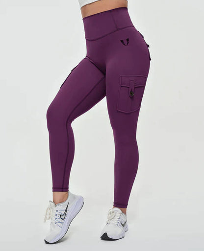 Jeana - Fashionable high-waisted cargo leggings
