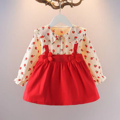 Long Sleeve  Baby Girl Party Dress