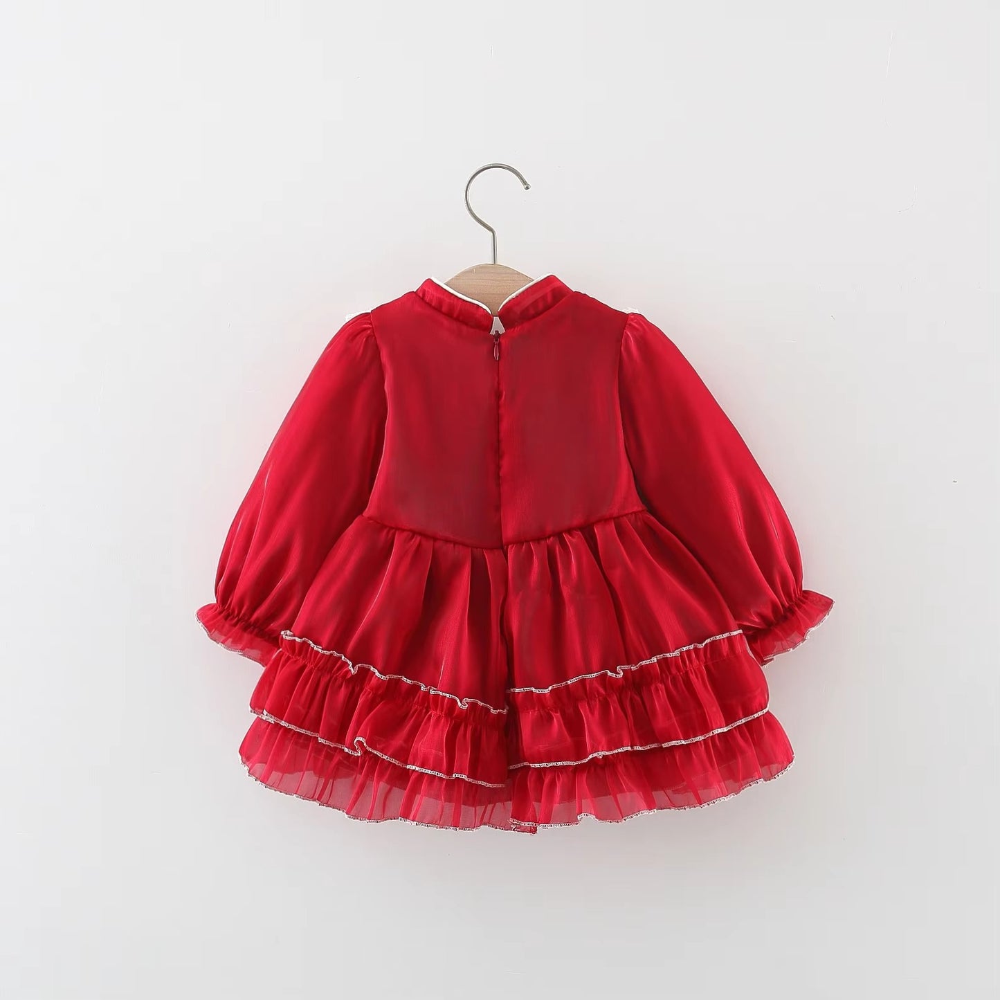 Girls' Lace Embroidered Dress Lace Princess Skirt