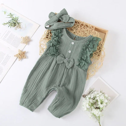 Newborn Infant Baby Girls Romper Clothes