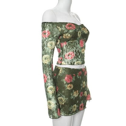 Annabelle™ - Long Sleeve Mini Skirt Set