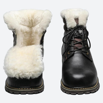 Elegant leather winter boots for men - Yasin