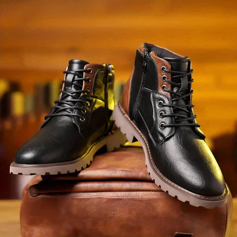 Mark - Single zip leather boots