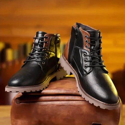 Mark - Single zip leather boots