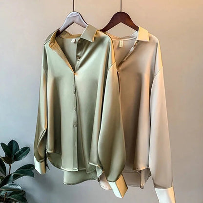 Elegant Satin Women's Blouse by Addie
