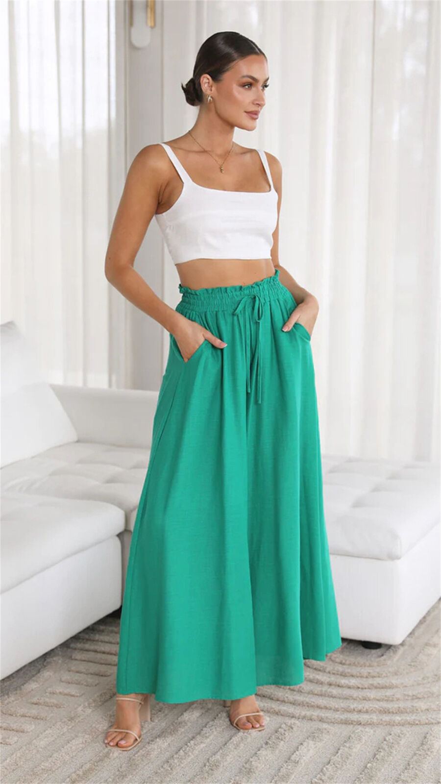Ethel - Stylish women's trousers with comfortable drawstring