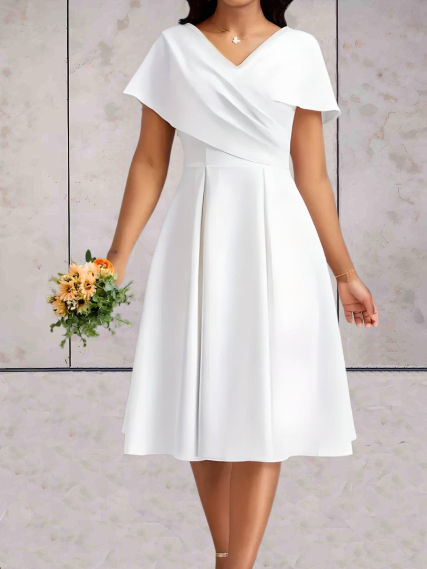 Lysa - Elegant White Mini Dress for a Sophisticated Look