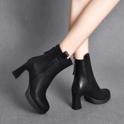 Fay - Elegant high heel boots with a refined pointed toe