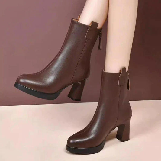 Fay - Elegant high heel boots with a refined pointed toe