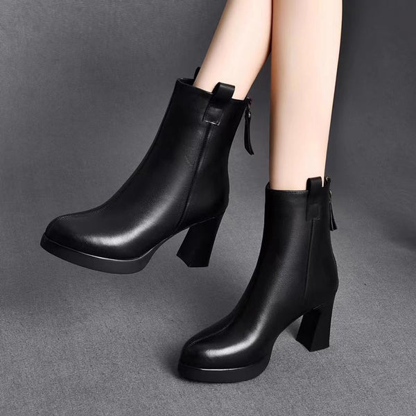 Fay - Elegant high heel boots with a refined pointed toe