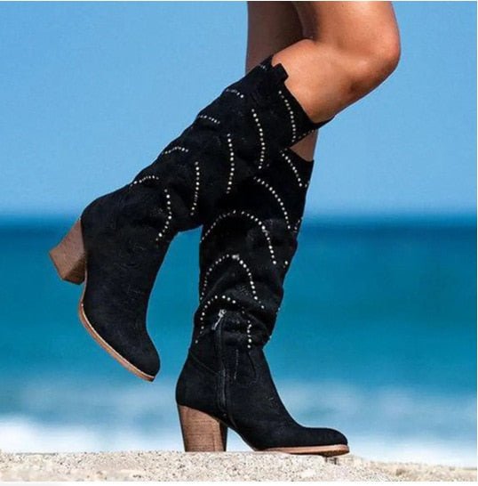 Alexandria - Chic and Elegant Knee-high Boots for a Stylish Look