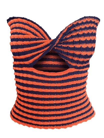 Fenna - Fashionable Cropped Bandeau Top with Trendy Twist for Women