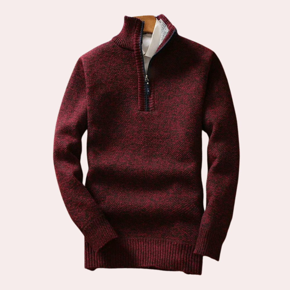 BRICE - Stylish and Comfortable Neck Zip Sweater for the Modern Man