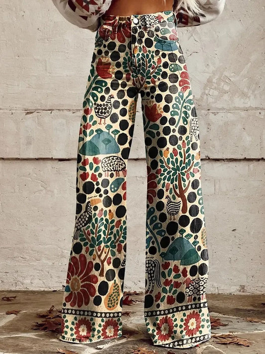 Edie - Retro wide-leg trousers