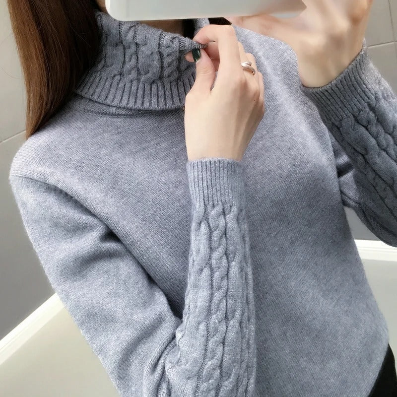 Cora - Stylish knitted turtleneck jumper