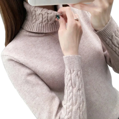 Cora - Stylish knitted turtleneck jumper